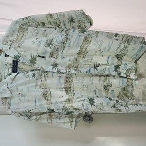 Mens medium short sleeve tropical print shirt/Cruisewear